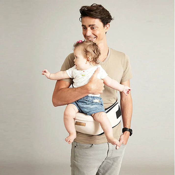 Infant Carrier and Fanny Pack ergonomic hands-free baby carrier with built-in front storage compartment