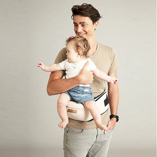 Infant Carrier and Fanny Pack ergonomic hands-free baby carrier with built-in front storage compartment