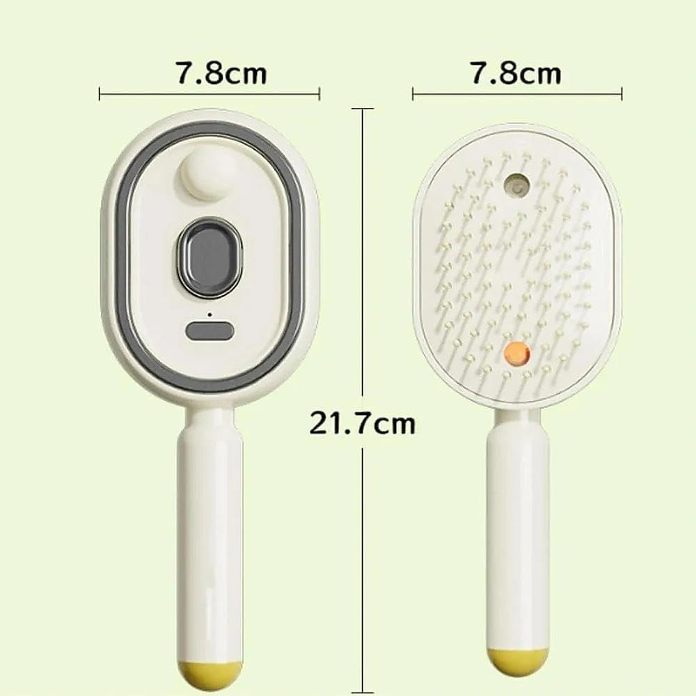 Rechargeable Hair Straightener Brush with Detangling Comb