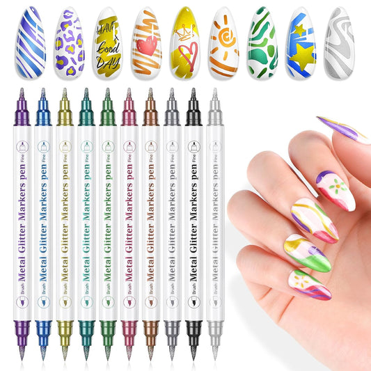 Dual-Tip Nail Art Pens Set