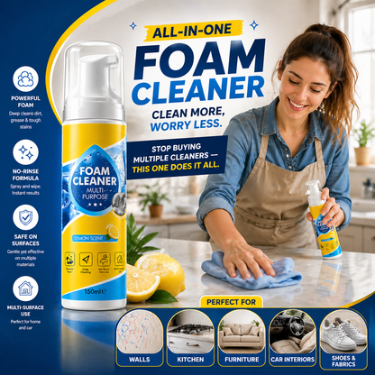 Multifunctional Foam Cleaner Premium for Kitchen, Furniture, Car & Walls