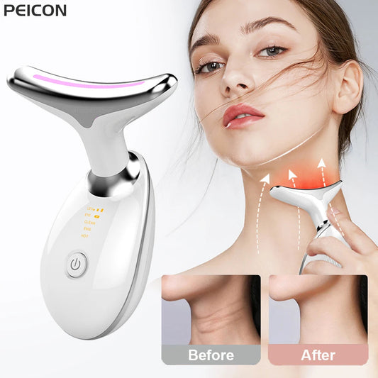 EMS RED LIGHT THERAPY FACE NECK LIFT WRINKLE REMOVER TIGHTEN MASSAGER