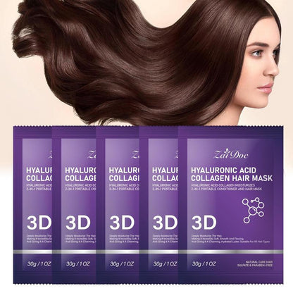 5 PCS-3D Hyaluronic Acid & Collagen Hair Mask 30g