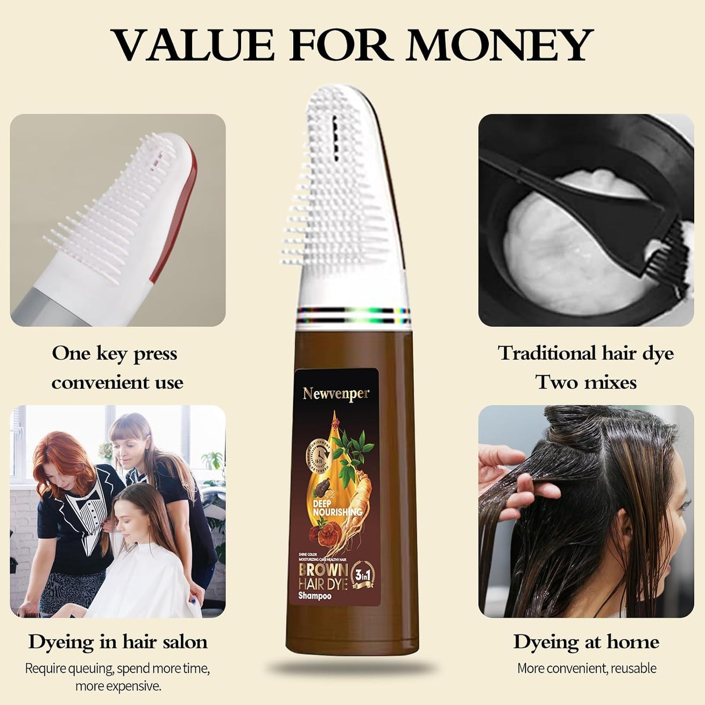 ColorComb Instant Hair Dye Shampoo