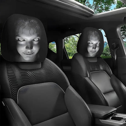 Horror Face Car Headrest Covers