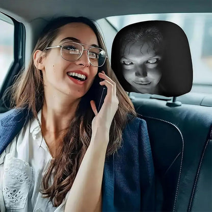 Horror Face Car Headrest Covers