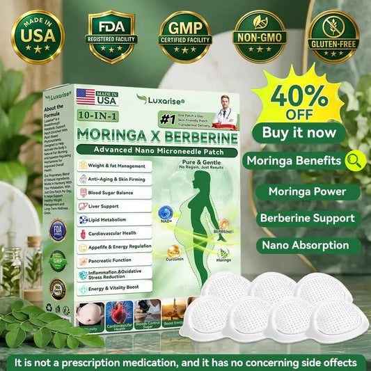 Moringa & Berberine 10-in-1 Advanced Nano Microneedle Patch