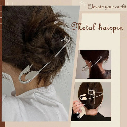 New Large Safety Pin Metal Hair Claws