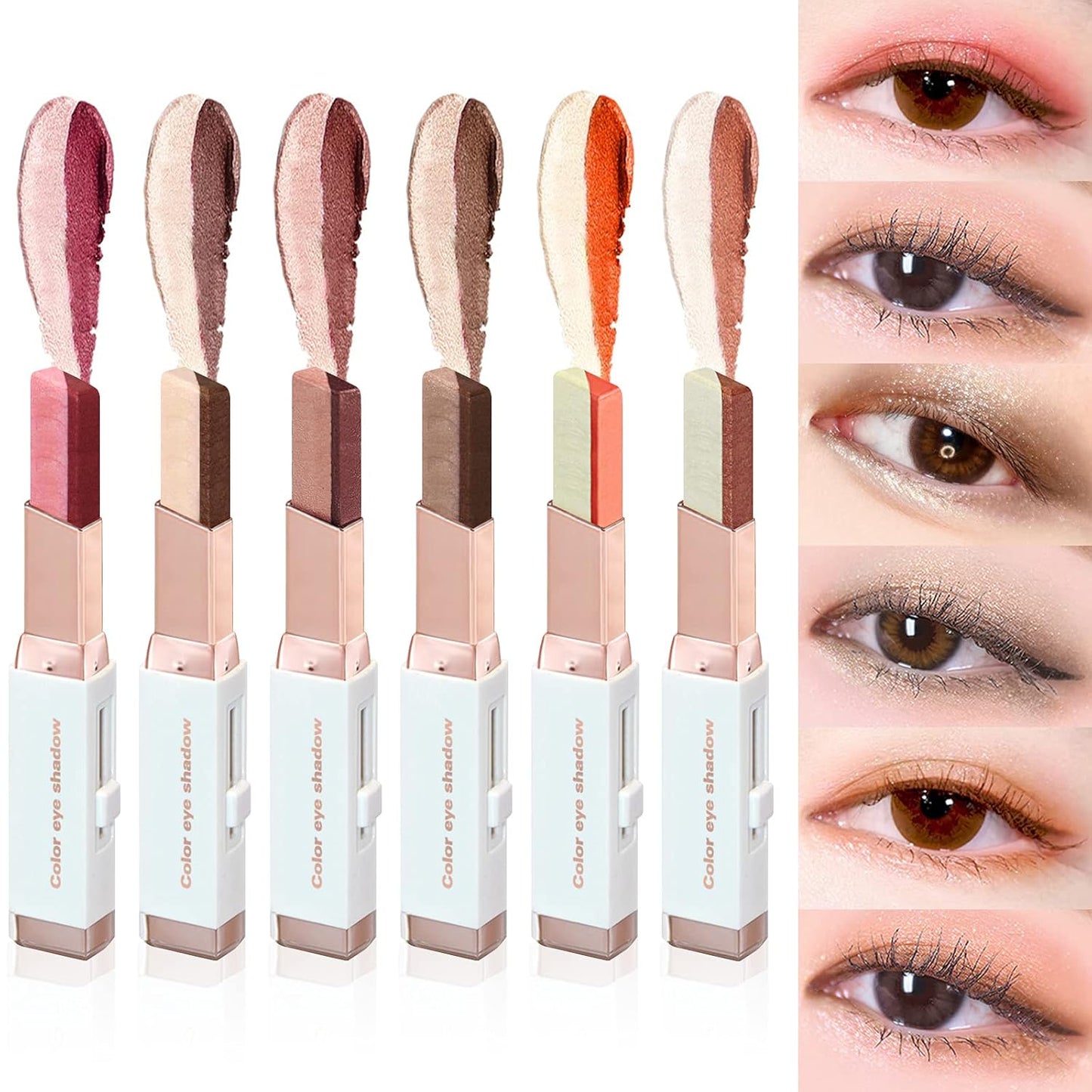 12 Colors Glitter Eye-shadow Stick Set