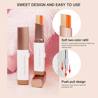 12 Colors Glitter Eye-shadow Stick Set