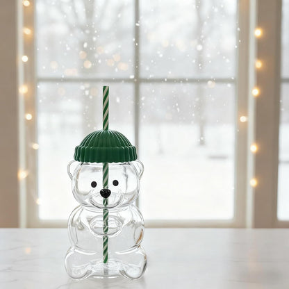 Cute Bear Glass Cup