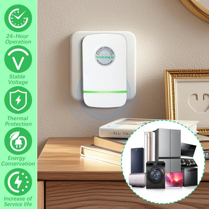 Power Factor Device, 28KW Electricity Saving Box (90V-250V), US Plug Surge Protector & Thermoregulation