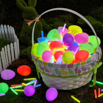 35 Pcs Easter Eggs with 35 Mini Glow Sticks