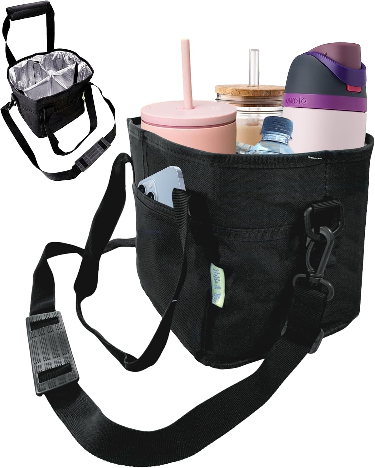 4 Water Bottle Holder with Strap