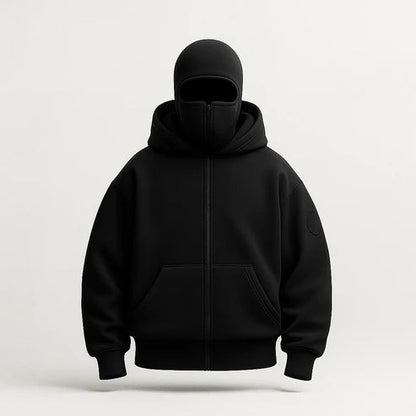 Balaclava Zip Hoodie – Unisex Hip Hop Jacket